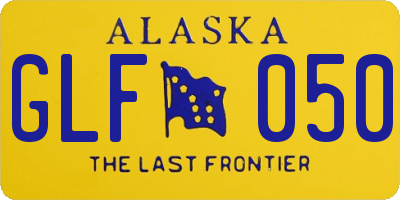 AK license plate GLF050