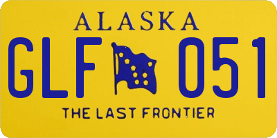 AK license plate GLF051