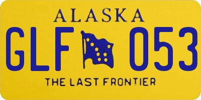 AK license plate GLF053