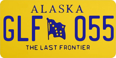 AK license plate GLF055
