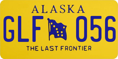 AK license plate GLF056