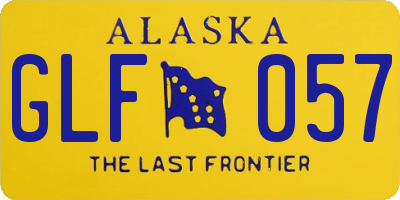 AK license plate GLF057