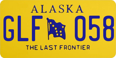 AK license plate GLF058