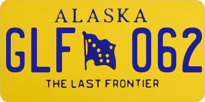 AK license plate GLF062