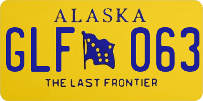 AK license plate GLF063