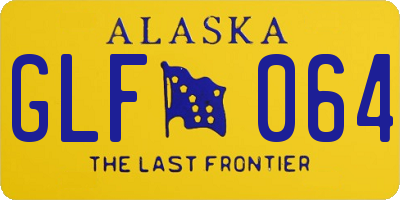 AK license plate GLF064