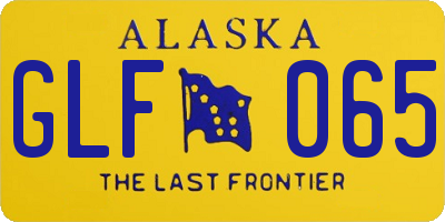 AK license plate GLF065