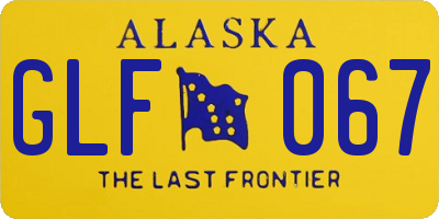 AK license plate GLF067