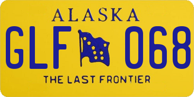 AK license plate GLF068