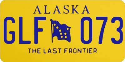 AK license plate GLF073