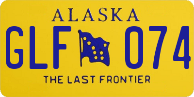 AK license plate GLF074