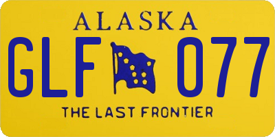 AK license plate GLF077