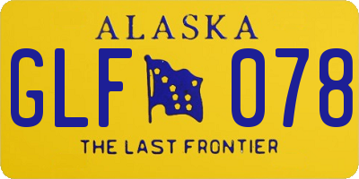 AK license plate GLF078