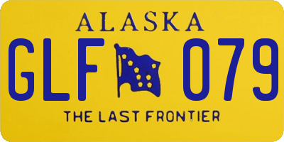 AK license plate GLF079