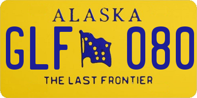 AK license plate GLF080