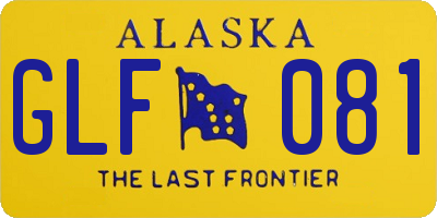 AK license plate GLF081