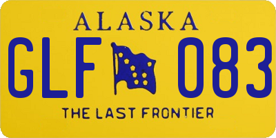 AK license plate GLF083