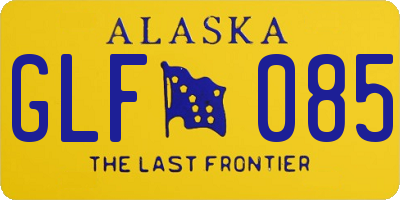 AK license plate GLF085