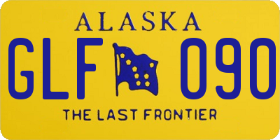 AK license plate GLF090