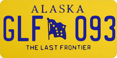 AK license plate GLF093