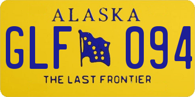 AK license plate GLF094