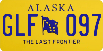 AK license plate GLF097
