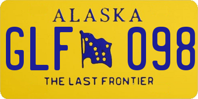 AK license plate GLF098