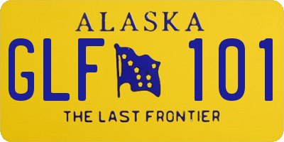 AK license plate GLF101