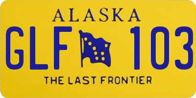 AK license plate GLF103