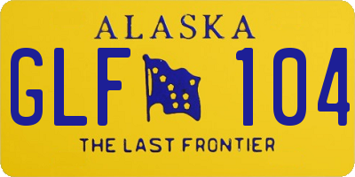 AK license plate GLF104