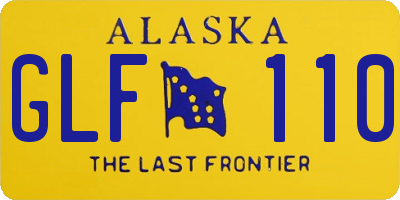 AK license plate GLF110
