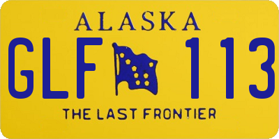 AK license plate GLF113