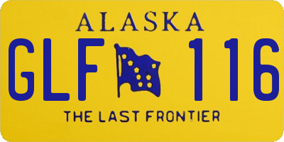 AK license plate GLF116