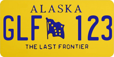 AK license plate GLF123