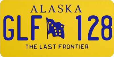 AK license plate GLF128