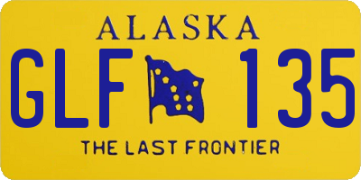 AK license plate GLF135