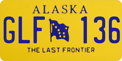AK license plate GLF136