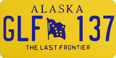 AK license plate GLF137