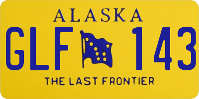 AK license plate GLF143