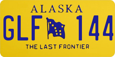 AK license plate GLF144