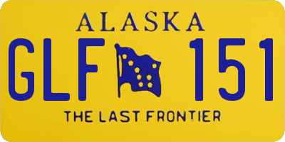 AK license plate GLF151