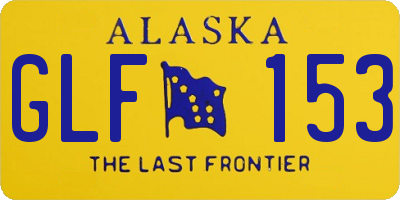 AK license plate GLF153