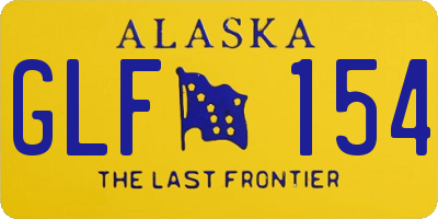AK license plate GLF154