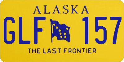 AK license plate GLF157