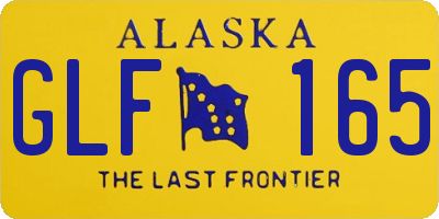 AK license plate GLF165