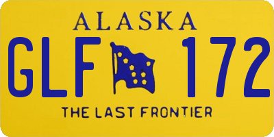 AK license plate GLF172