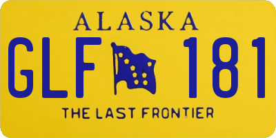 AK license plate GLF181
