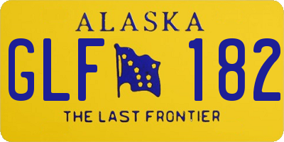 AK license plate GLF182