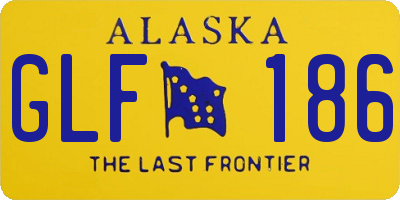 AK license plate GLF186
