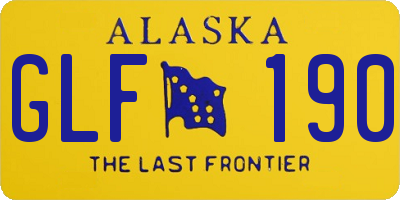 AK license plate GLF190